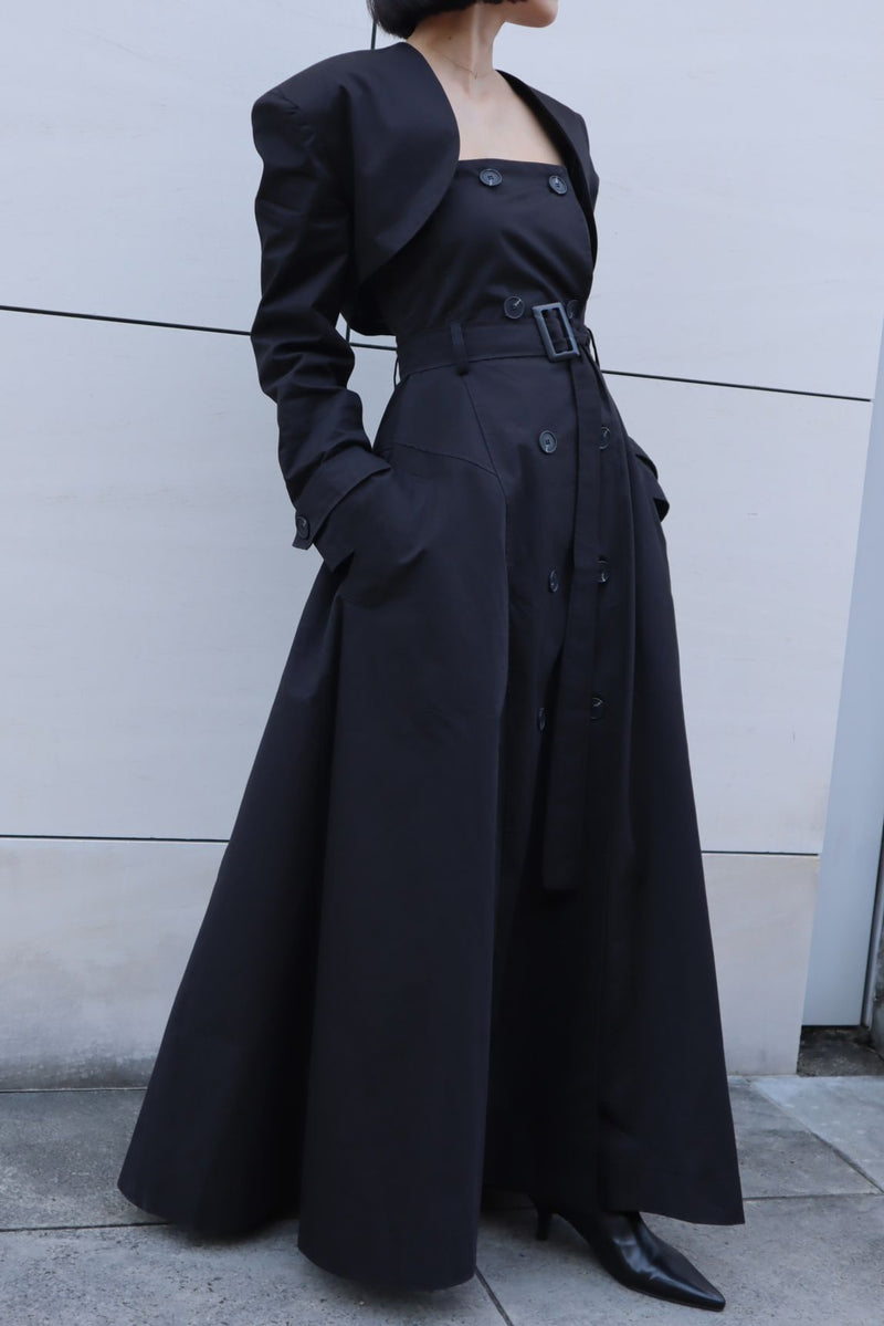 Bare maxi jacket dress - Black