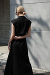 Layered  silhouette onepiece - Black