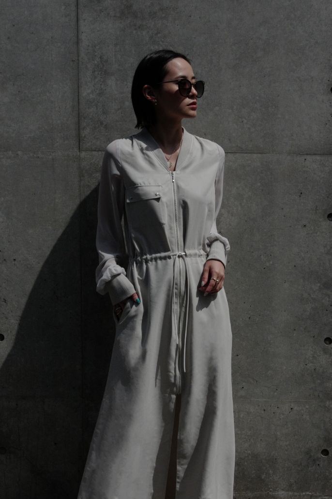 Sleeve sheer onepiece - grayge