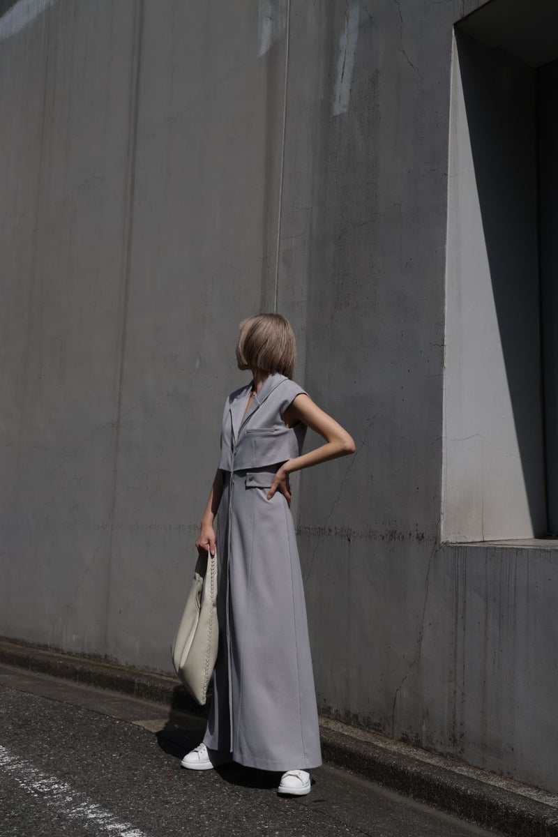 Layered silhouette onepiece - Gray – ESIÓ official