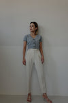 Stretch tapered pants - Ivory