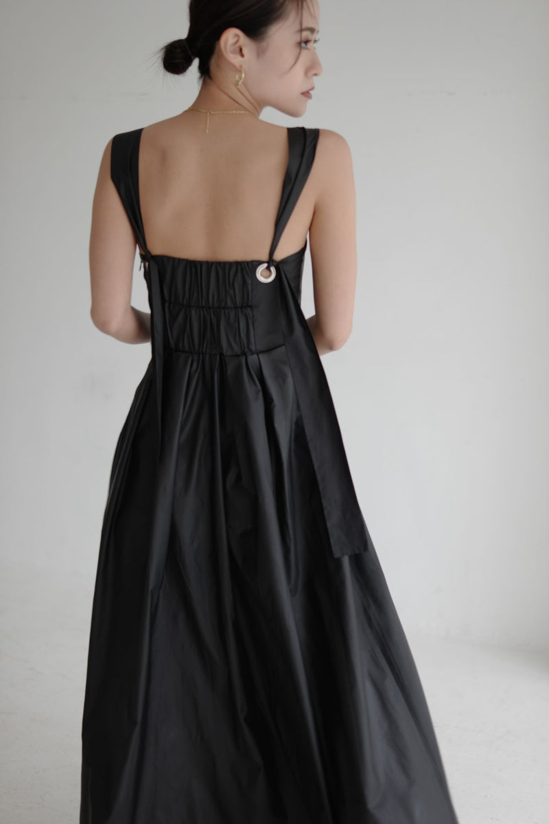 Nylon volume onepiece - Black