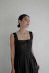 Nylon volume onepiece - Black