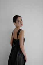 Nylon volume onepiece - Black