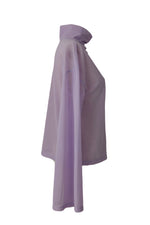 Slit sleeve sheer tops - Purple