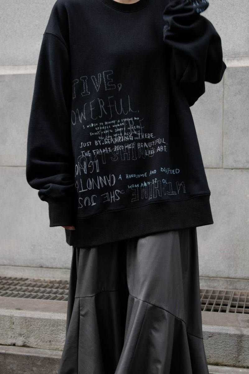 Nuance letter unisex PO - Black