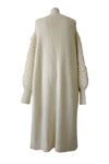 Curly knit loose cardigan - Ivory