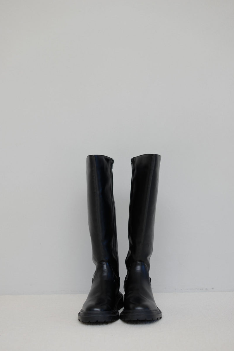Combat  long  boots - Black