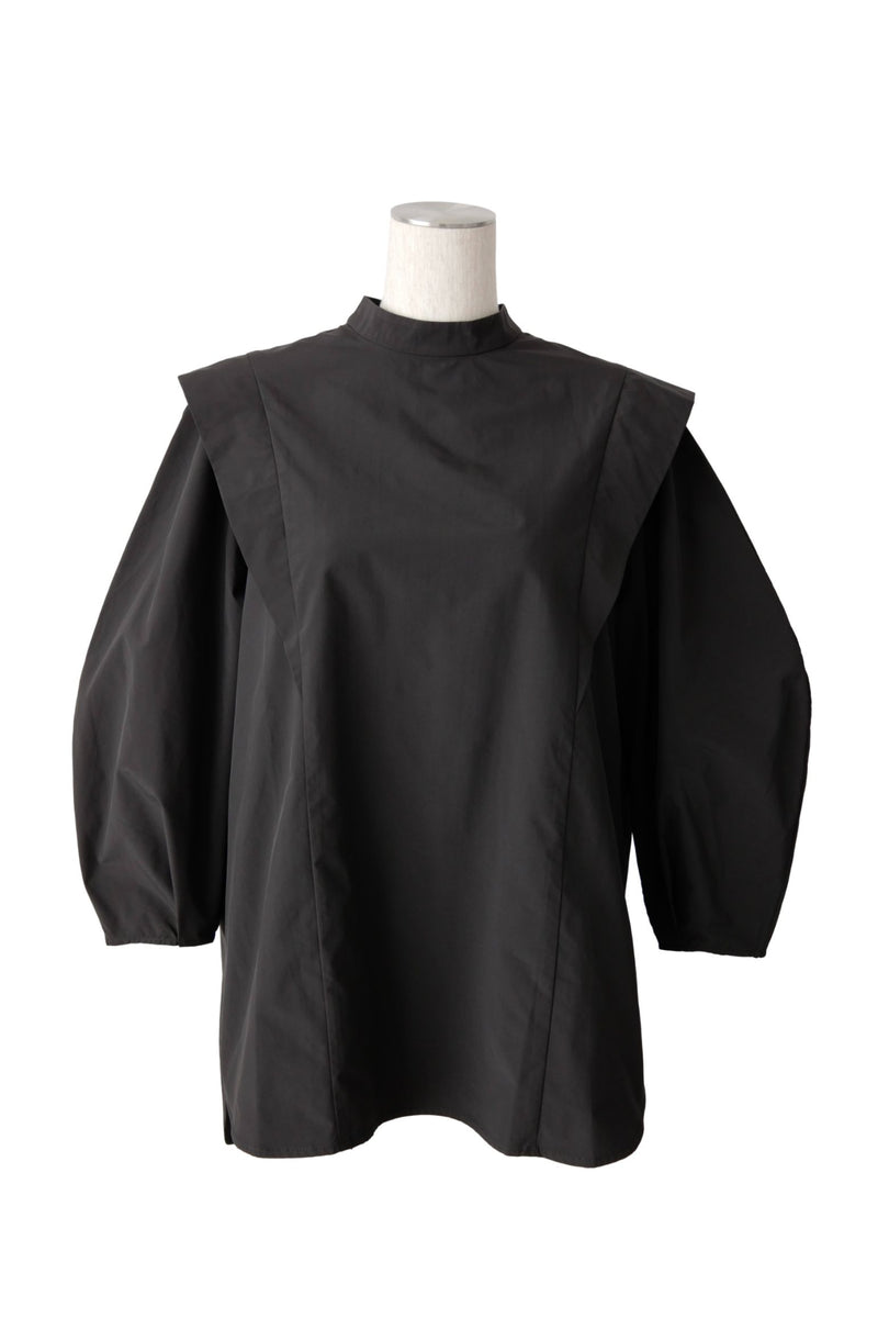 Curve sleeve blouse -  Black