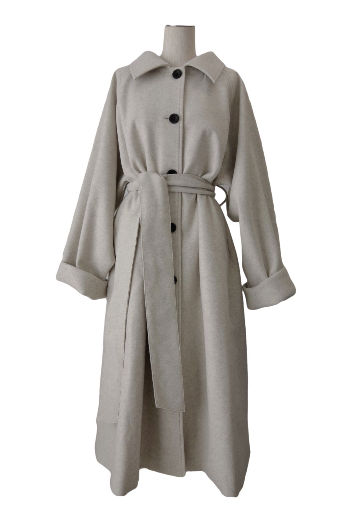 Raglan volume long coat - Light Gray – ESIÓ official