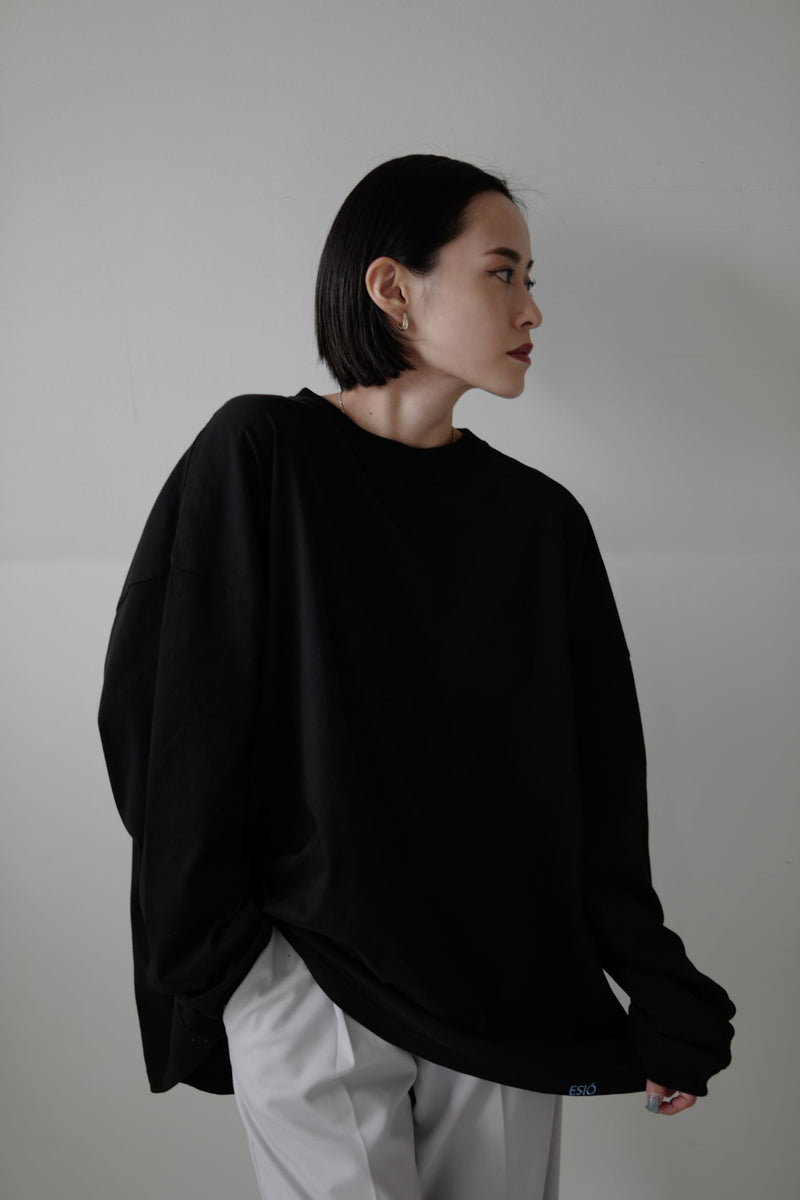Foam print logo long T - Black