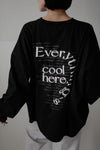 Foam print logo long T - Black