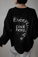 Foam print logo long T - Black
