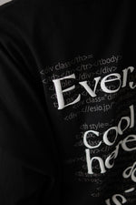 Foam print logo long T - Black