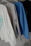 Foam print logo long T - Blue