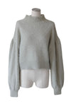 Back open shaggy knit - Light Glay - ESIÓ official