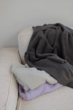 Back open shaggy knit - Light Glay - ESIÓ official