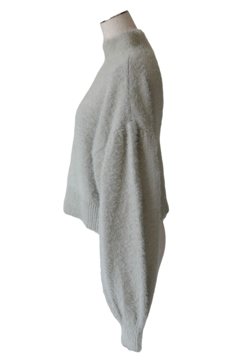 Back open shaggy knit - Light Glay - ESIÓ official
