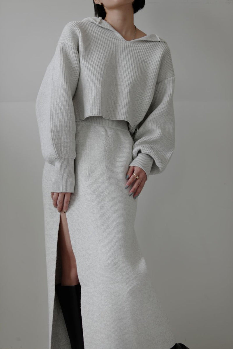 Bold slit knit skirt - ESIÓ official