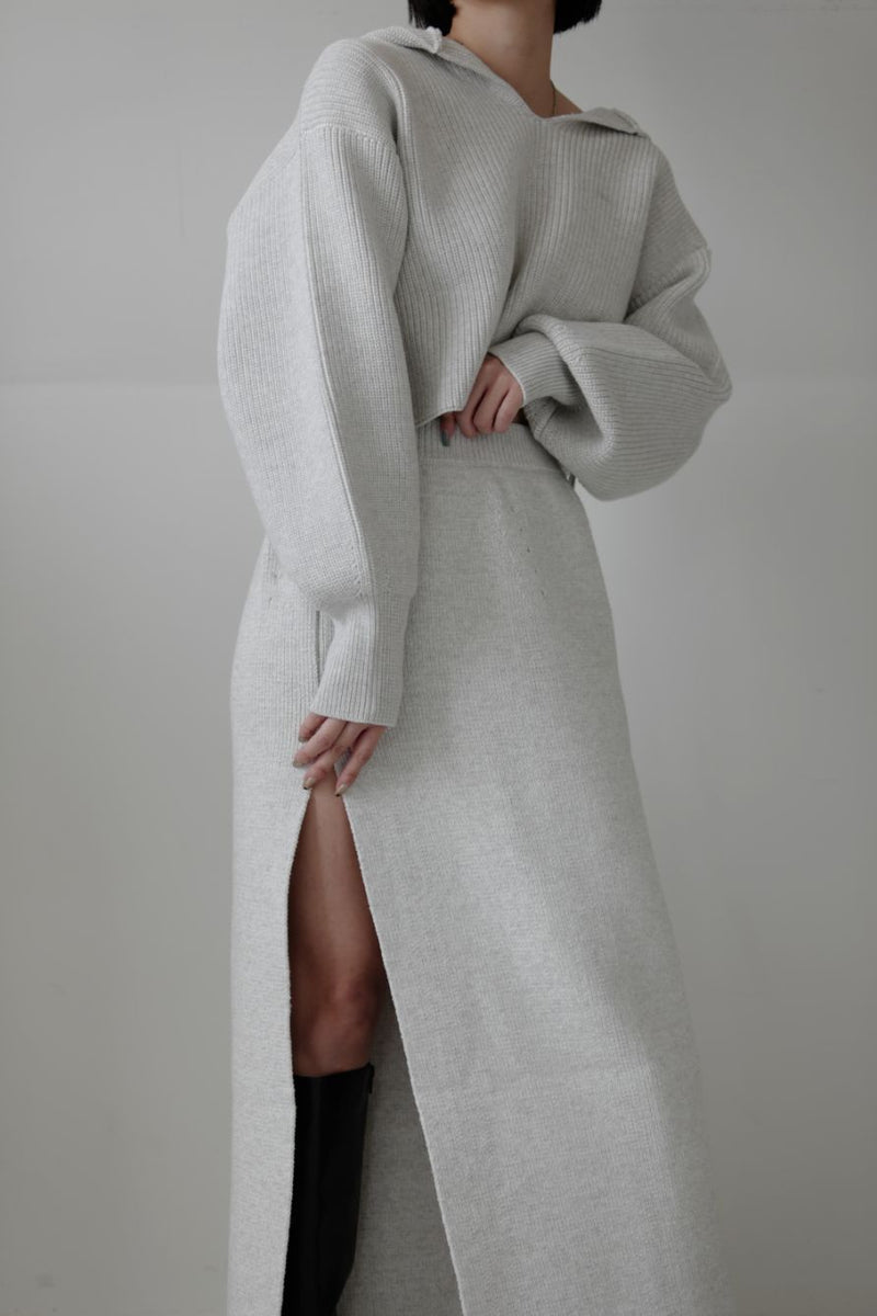 Bold slit knit skirt - ESIÓ official